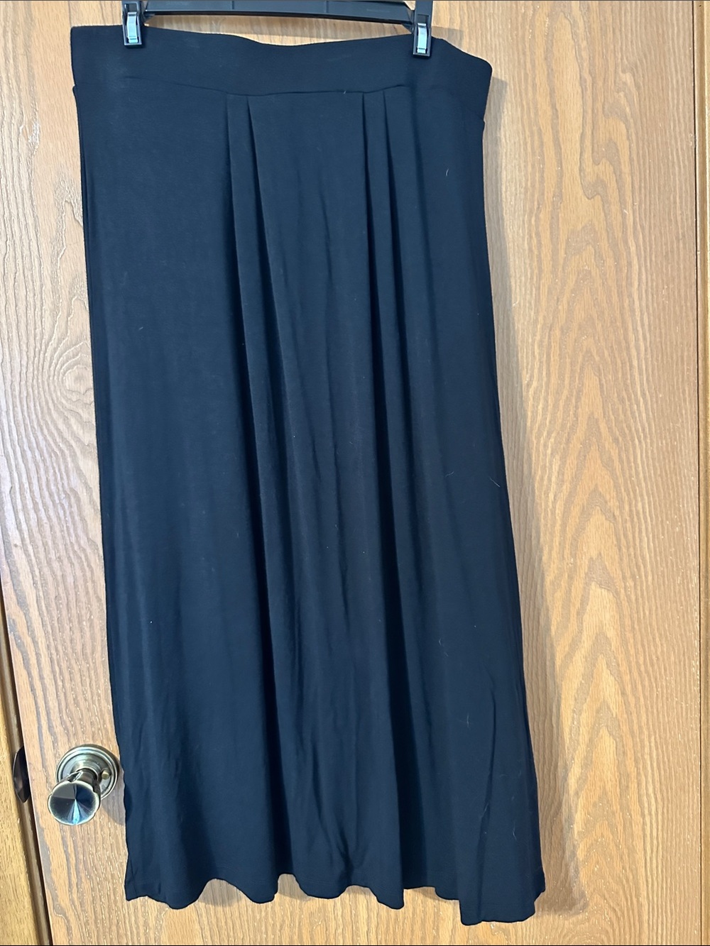 Dana Buchman Black Maxi Skirt with Front Pleats